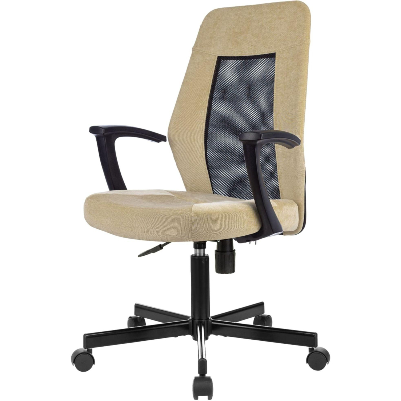 Кресло VB_EChair 225 PTW беж/черн Light-21 сетка/ткань металл - фото 1