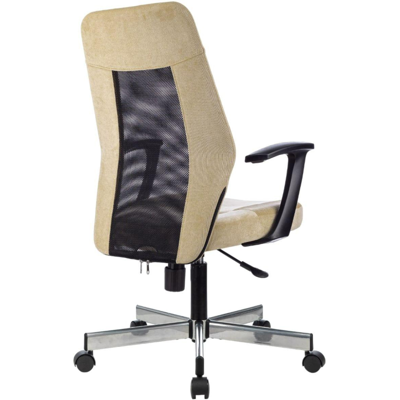 Кресло VB_EChair 225 DSL беж/черн Light-21 сетка/ткань хром - фото 4