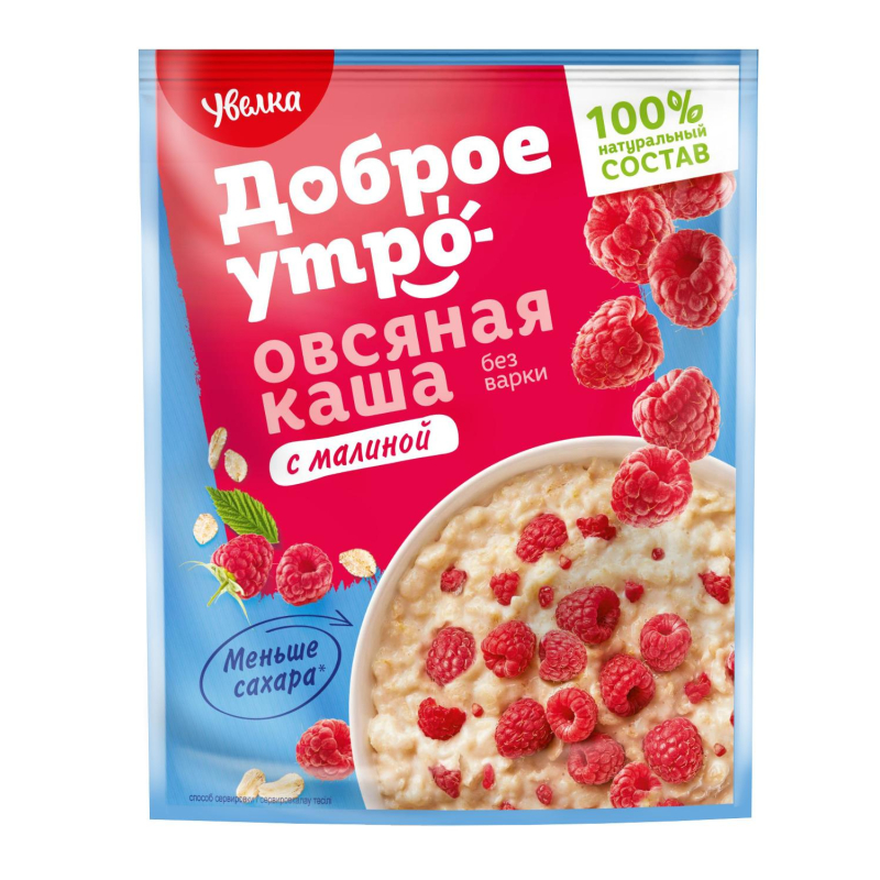 Каша Увелка овсяная с малиной 40гх20шт/уп - фото 2
