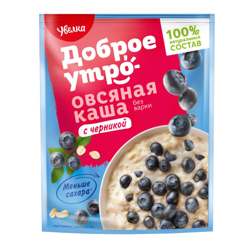 Каша Увелка овсяная с черникой 40гх20шт/уп - фото 2