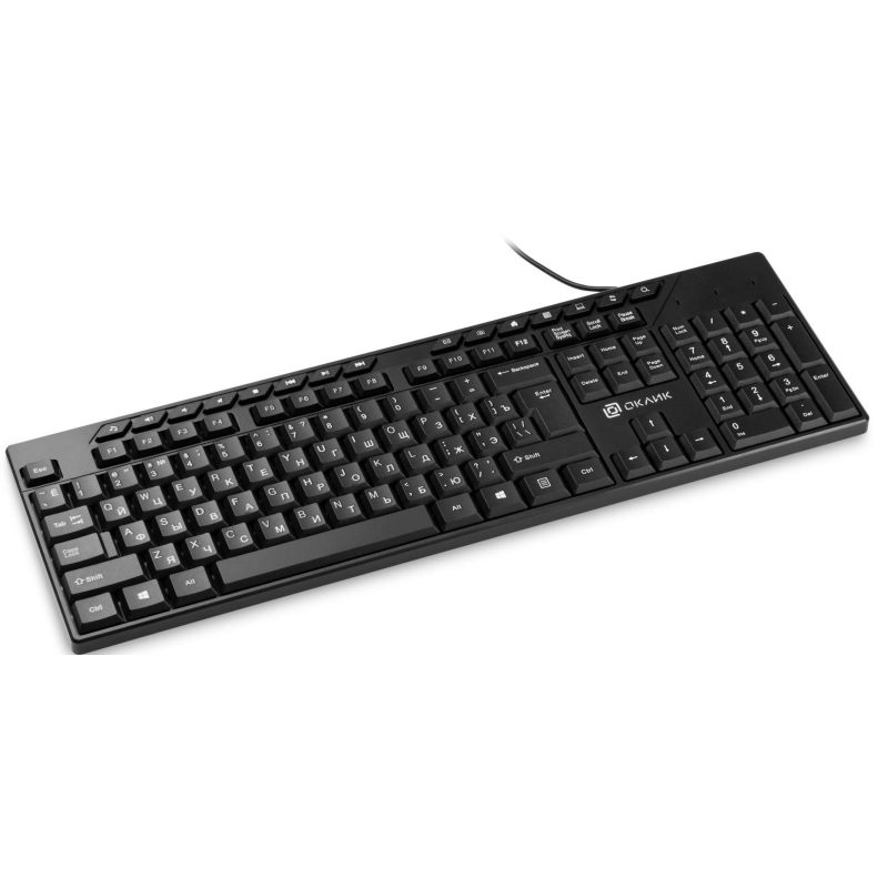 Клавиатура Oklick 125M черный USB Multimedia (1678108) - фото 3