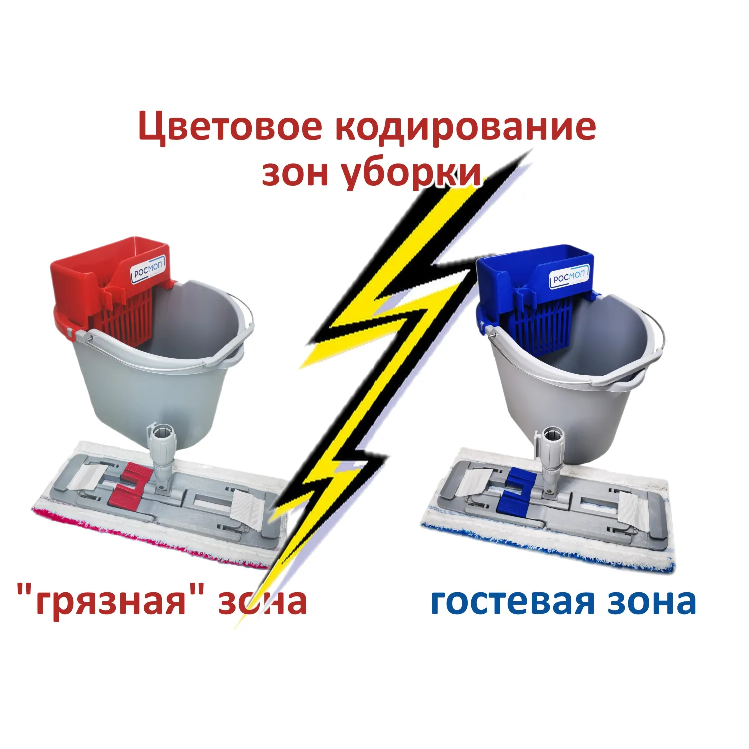 Набор для уборки Росмоп ручн мойки пола с красн отжим_Росмоп Мини К - фото 4