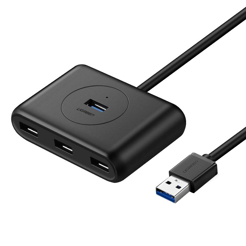 Разветвитель USB UGREEN CR113 (40850) USB 3.0 Hub with USB-C Port/1м/черный - фото 1