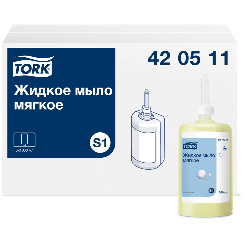 Картридж с жидким мылом Торк S1 крем 1л, 420511 - фото 3