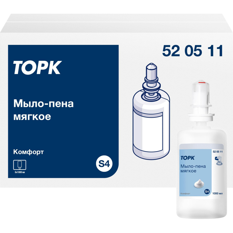 Картридж с жидким мылом Торк S4 1л пенное мягкое прозр.520511 для арт.33068 - фото 3