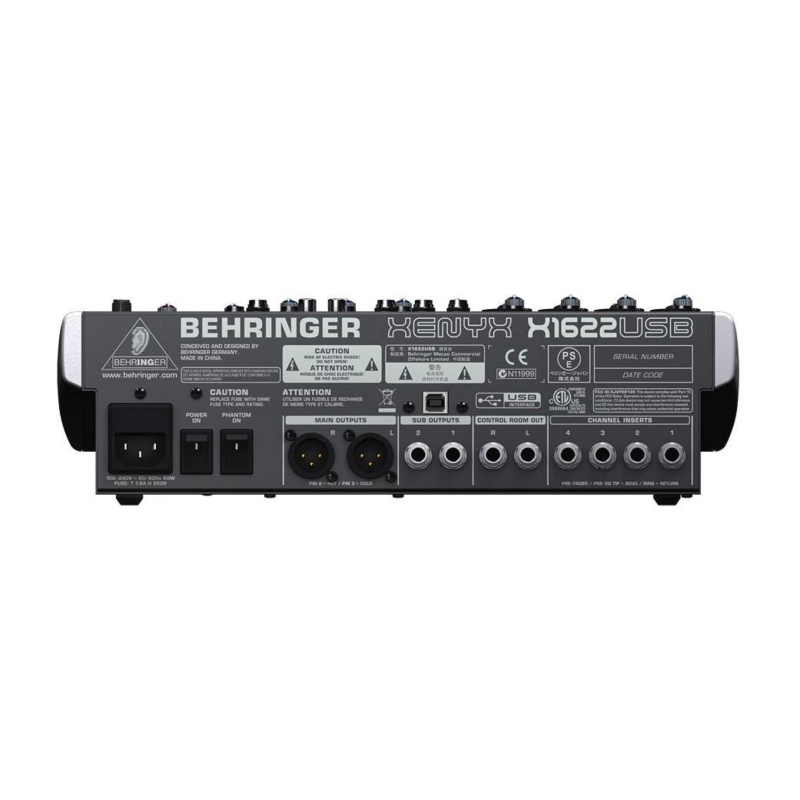 Микшерный пульт Behringer X1622USB, 4 моновхода с компрессорами - фото 2