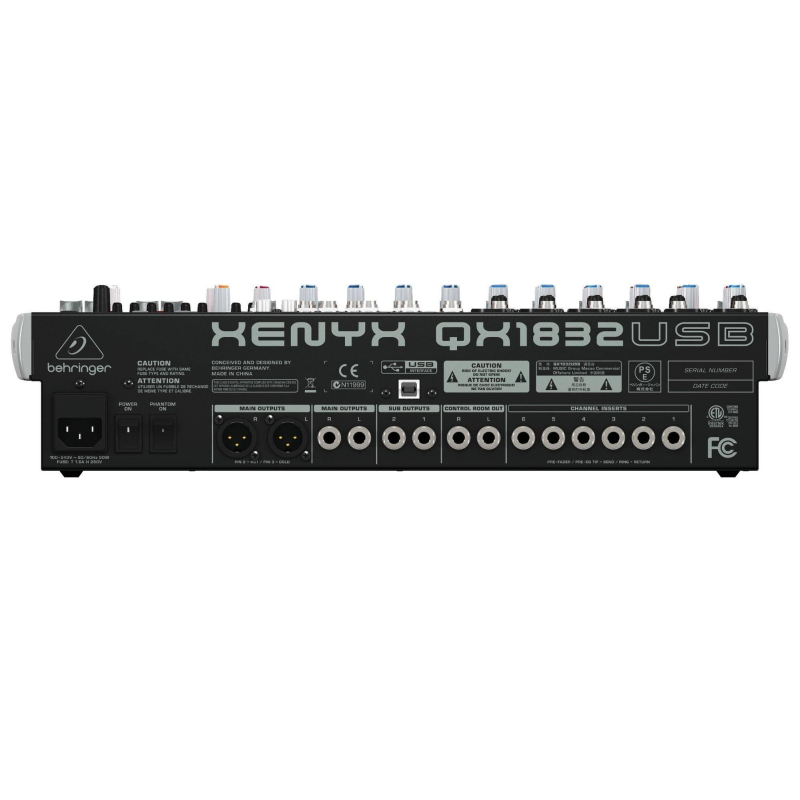 Микшерный пульт Behringer QX1832USB, 6 моновходов с компрессорами - фото 2
