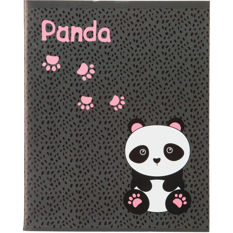Тетрадь общая А5 96л №1School Panda,клет,скреп., ВД-лак - фото 1