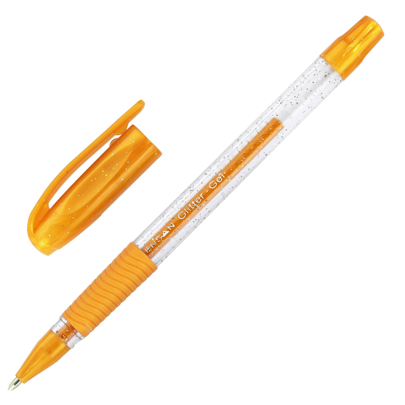 Ручка гелевая неавтомат. Pensan GLITTER GEL шарик 1мм, золотая - фото 1