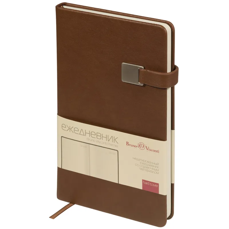 Ежедневник недатированный  А5 Premier (коричневый) 3-686/03 - фото 1