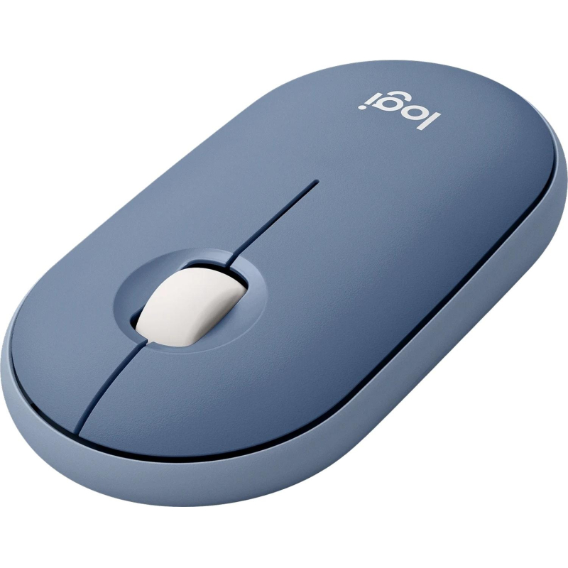 Мышь компьютерная Logitech WRL PEBBLE M350 BLUE 910-006655 - фото 1