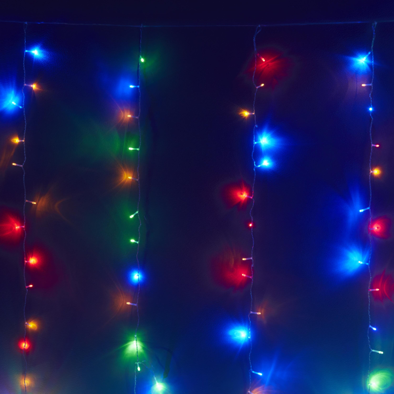 Гирлянда светодиодная занавес мультиколсв 480LED(3х3м)IP65 SW-XMAXOut-0005 - фото 1