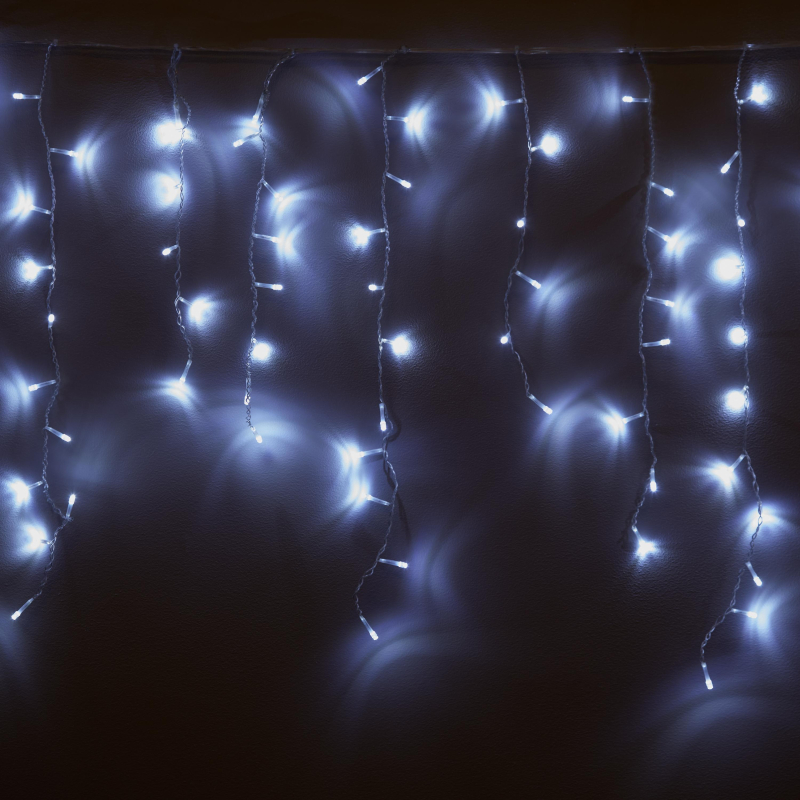 Гирлянда светодиодная бахрома хол бел 200LED 2,4x0,6м IP65 SW-XMAXOut-0013 - фото 1