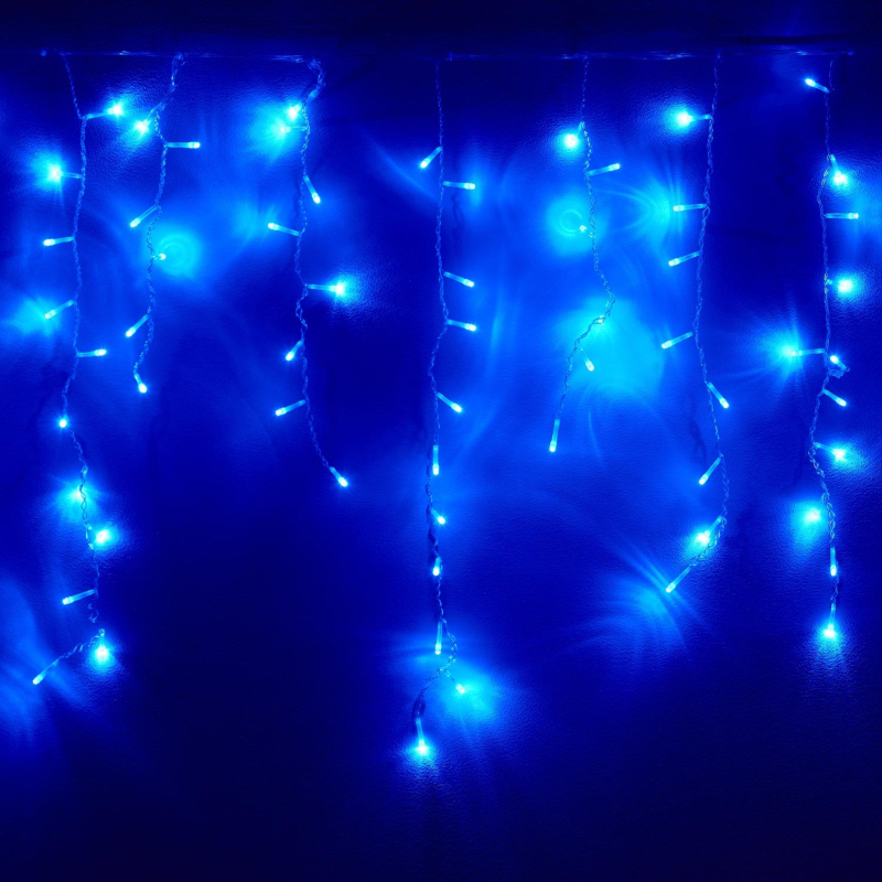 Гирлянда светодиодная бахрома голубой 200LED (2,4x0,6м)IP65 SW-XMAXOut-0014 - фото 1
