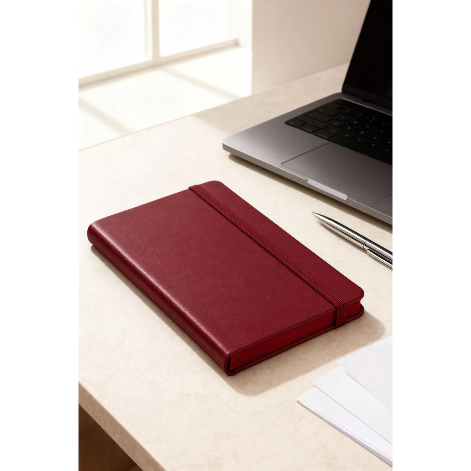 Ежедневник недатированный ATTACHE FLEX бордо А5, 136 л. бежевый блок - фото 21