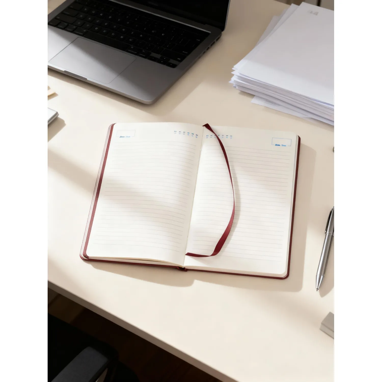 Ежедневник недатированный ATTACHE FLEX бордо А5, 136 л. бежевый блок - фото 22