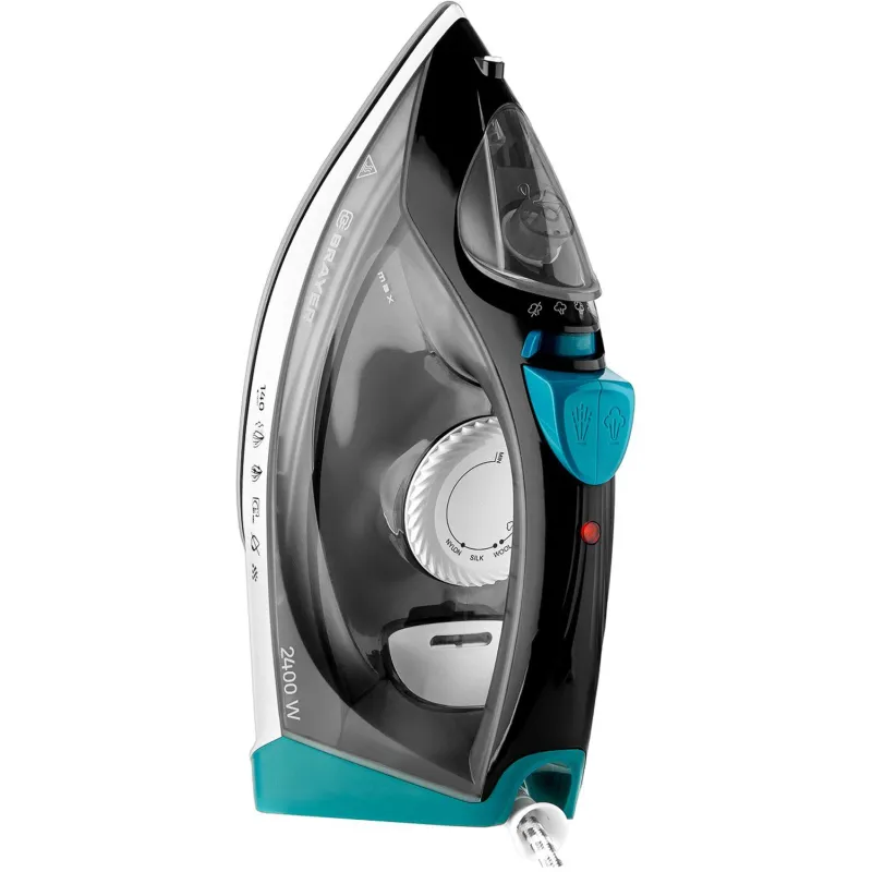 Утюг BRAYER BR4008,2400 Вт,керам,пар140 г/мин,антикапля,330 мл,верт.отпар - фото 5