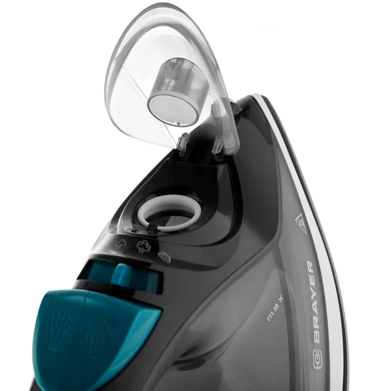 Утюг BRAYER BR4008,2400 Вт,керам,пар140 г/мин,антикапля,330 мл,верт.отпар - фото 10