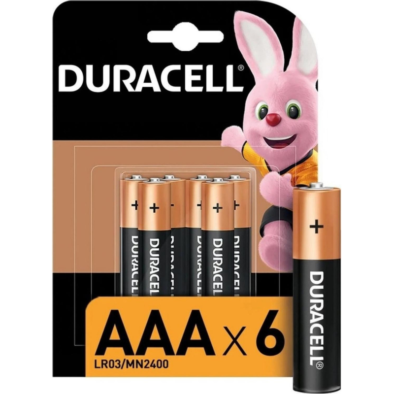 Батарейка DURACELL BASIC ААA/LR03-6BL 6шт/уп - фото 1