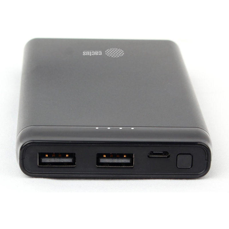 Внешний аккумулятор Cactus CS-PBFSFT-10000 10000mAh 2.1A 2xUSB черный - фото 3