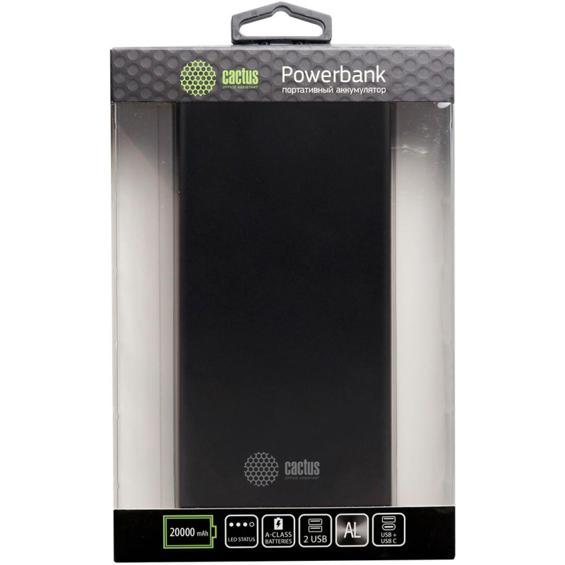 Внешний аккумулятор Cactus CS-PBFSIT-20000 20000mAh 2.1A 2xUSB черный - фото 4
