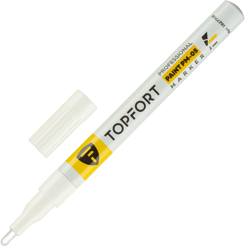 Маркер лаковый TOPFORT Paint 2 мм белый - фото 1