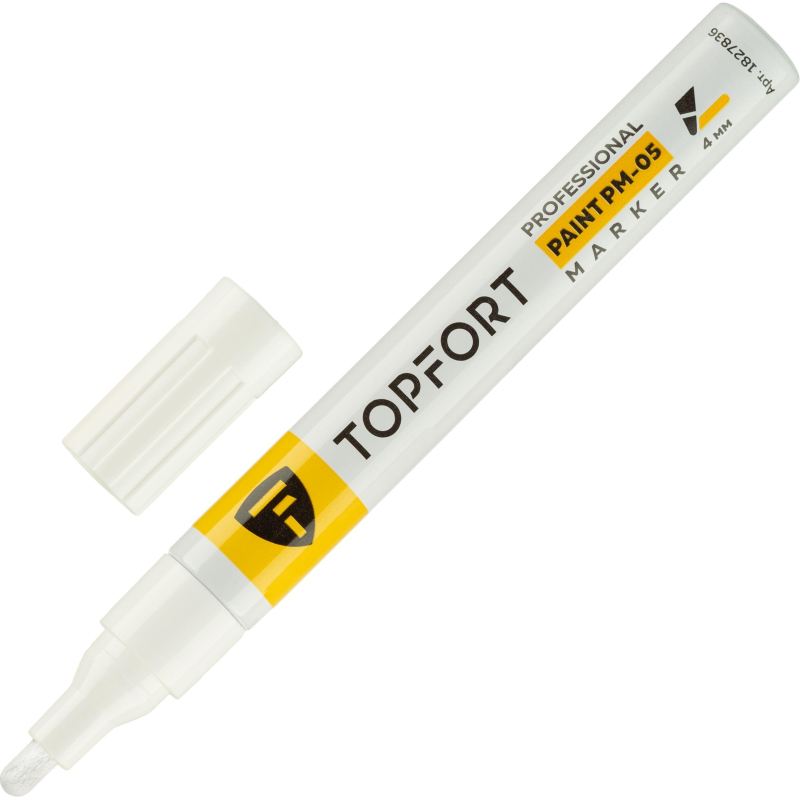 Маркер лаковый TOPFORT Paint 4 мм белый - фото 1