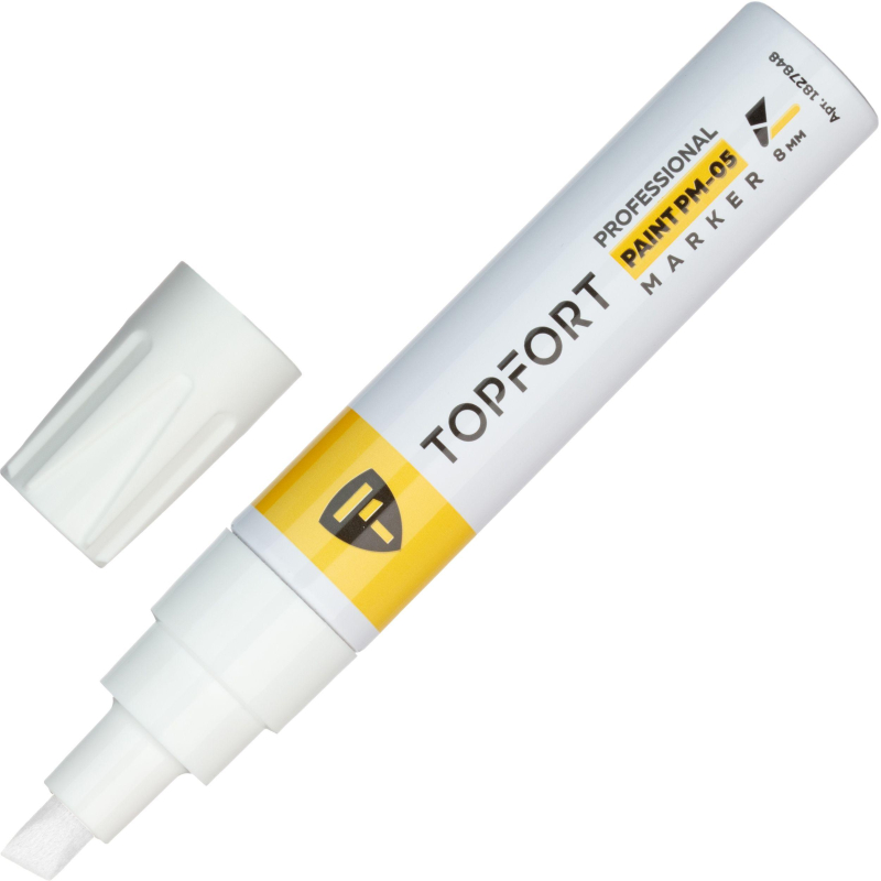 Маркер лаковый TOPFORT Paint 8 мм белый - фото 1