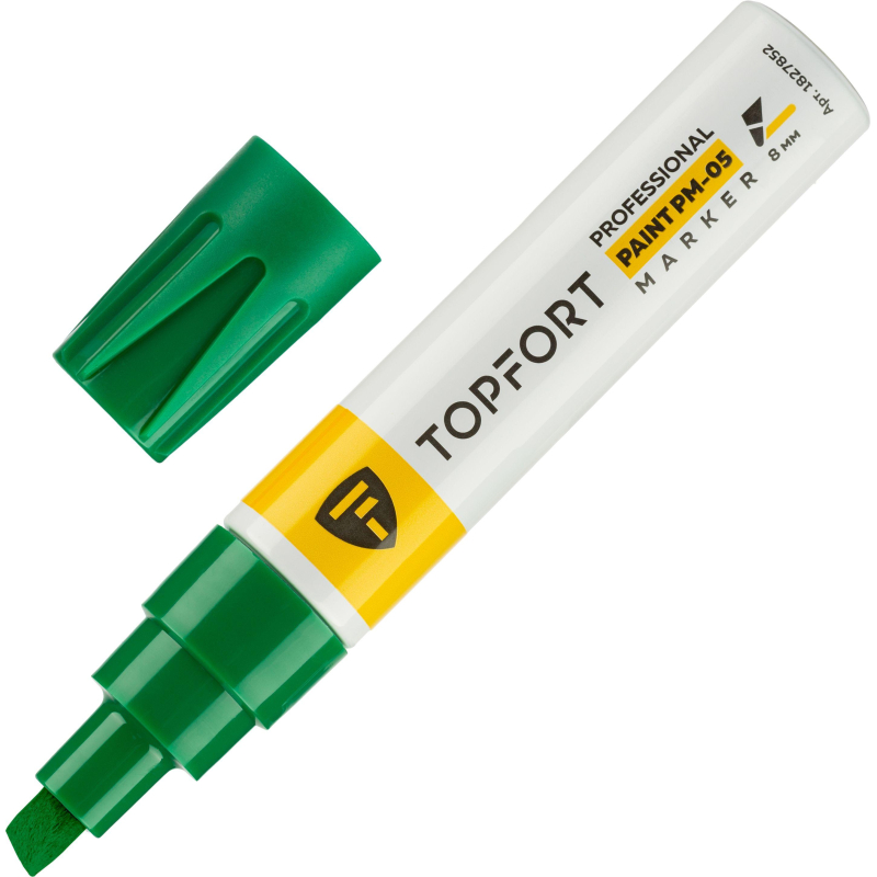 Маркер лаковый TOPFORT Paint 8 мм зеленый - фото 1