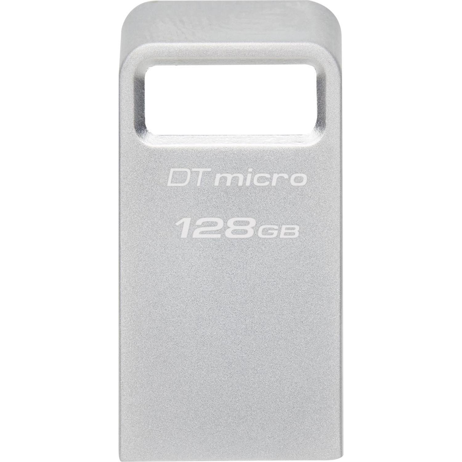 Флеш-память Kingston 128Gb DataTraveler Micro(DTMC3G2/128GB)USB3.0 сереб - фото 2