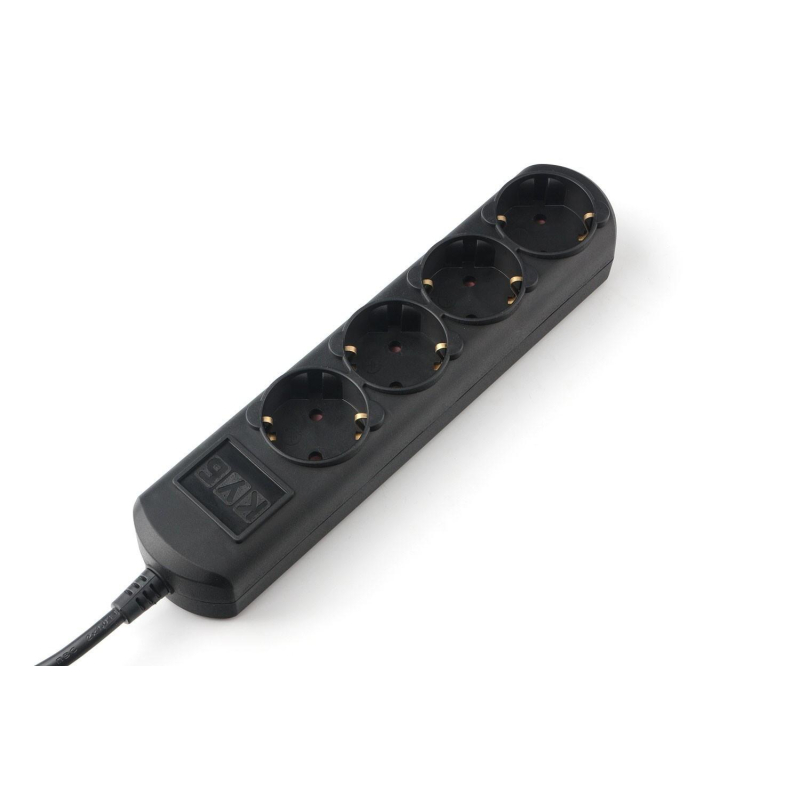 Удлинитель Power Cube 3м, 4р, без выкл., 16А черн. (PC-2B-3M) - фото 1