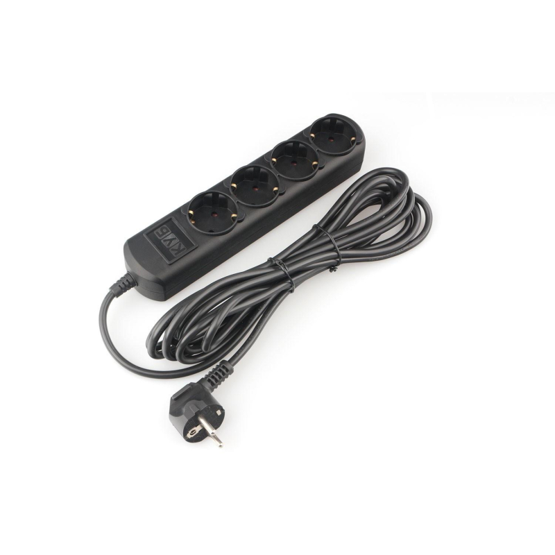 Удлинитель Power Cube 3м, 4р, без выкл., 16А черн. (PC-2B-3M) - фото 2