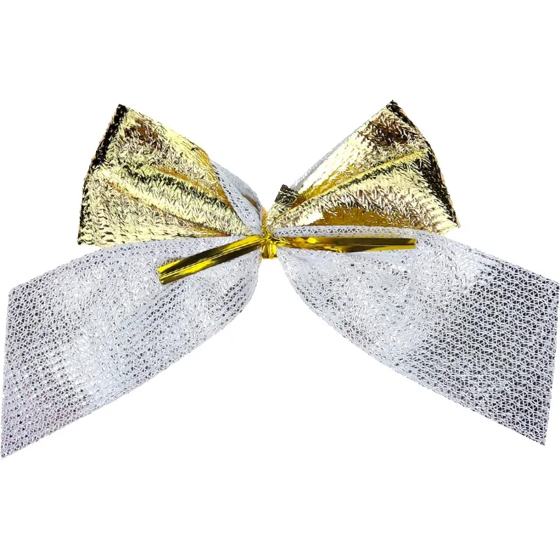 Бант елочный Украшение новогоднее, 6шт.Золотые бантики,8см,НУ-4449 - фото 2