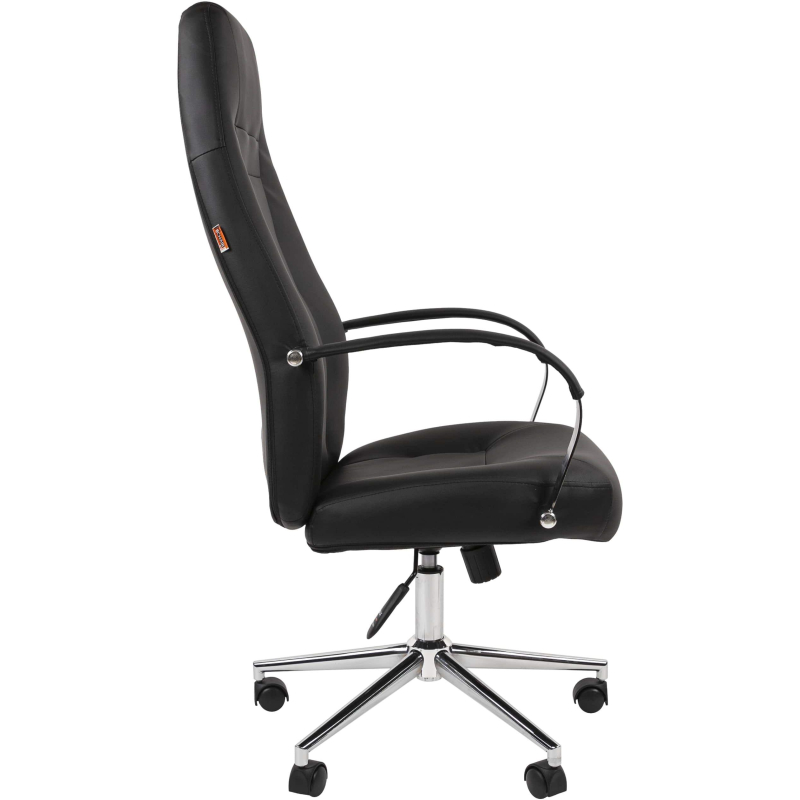 Кресло VT_EChair-555 TPU кожзам черный хром N - фото 3