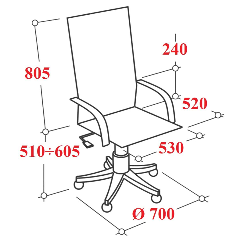 Кресло VT_EChair-555 TPU кожзам черный хром N - фото 4