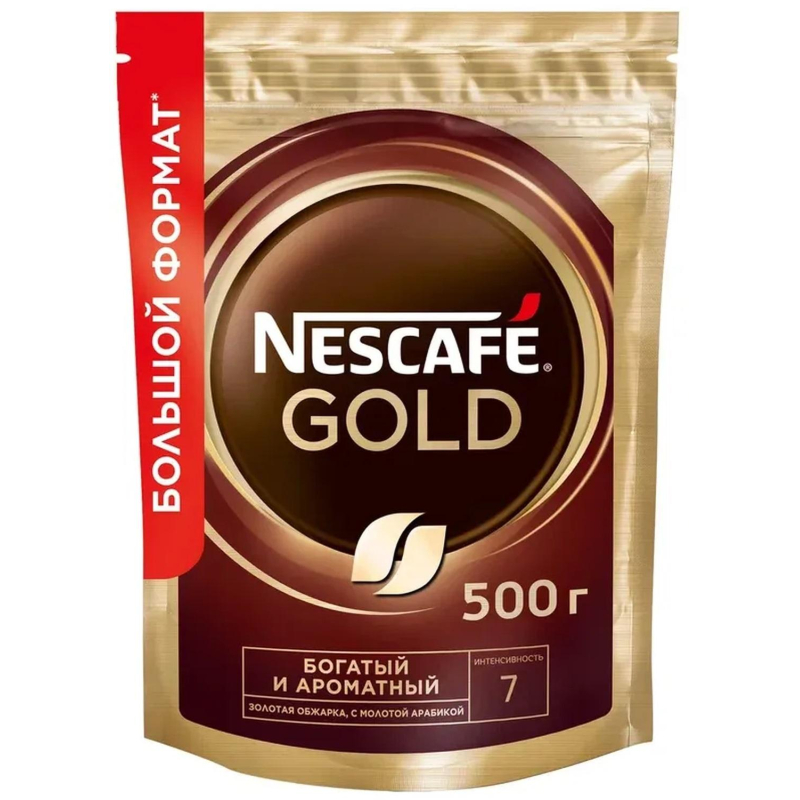 Кофе растворимый сублимированный Nescafe GOLD, 500гр - фото 1