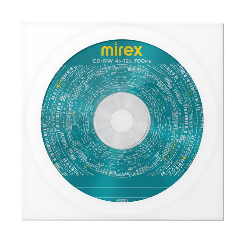 Носители информации CD-RW Mirex 700Mb 4x-12x в конверте 1/150 (UL121002A8C) - фото 1