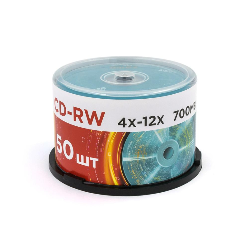 Носители информации CD-RW Mirex 700Mb/12х/Cake 50шт/уп 50/300(UL121002A8B) - фото 1