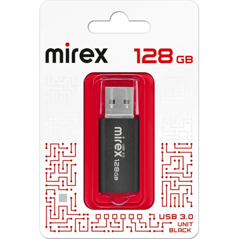 Флеш-память Mirex USB 3.0 UNIT BLACK 128Gb (13600-FM3UB128 ) - фото 3