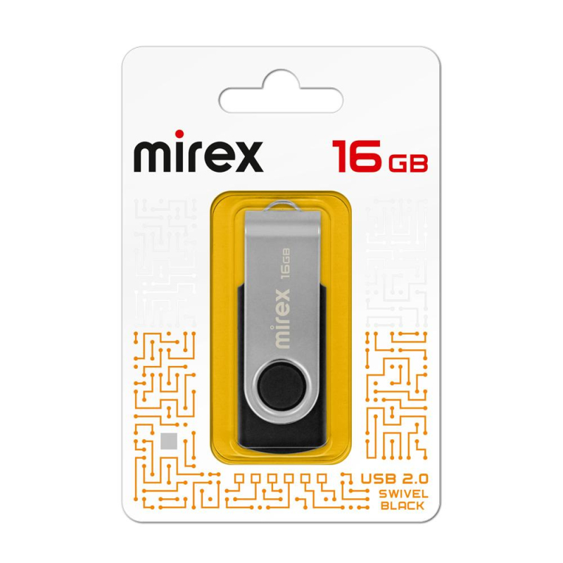Флеш-память Mirex USB SWIVEL BLACK 16Gb (13600-FMURUS16 ) - фото 4