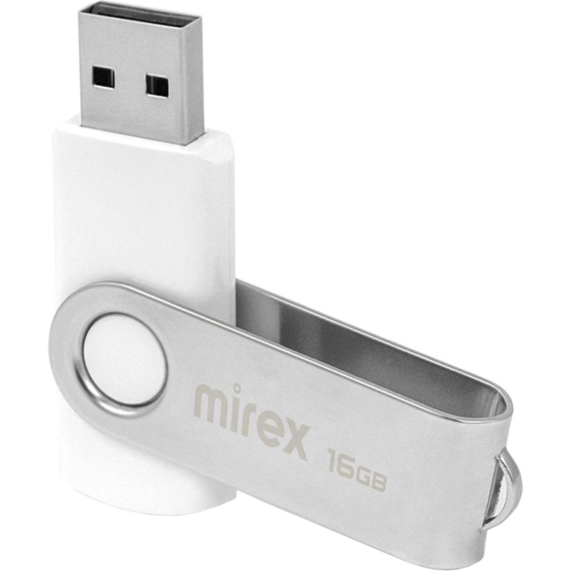 Флеш-память Mirex USB SWIVEL WHITE 16Gb (13600-FMUSWT16 ) - фото 3