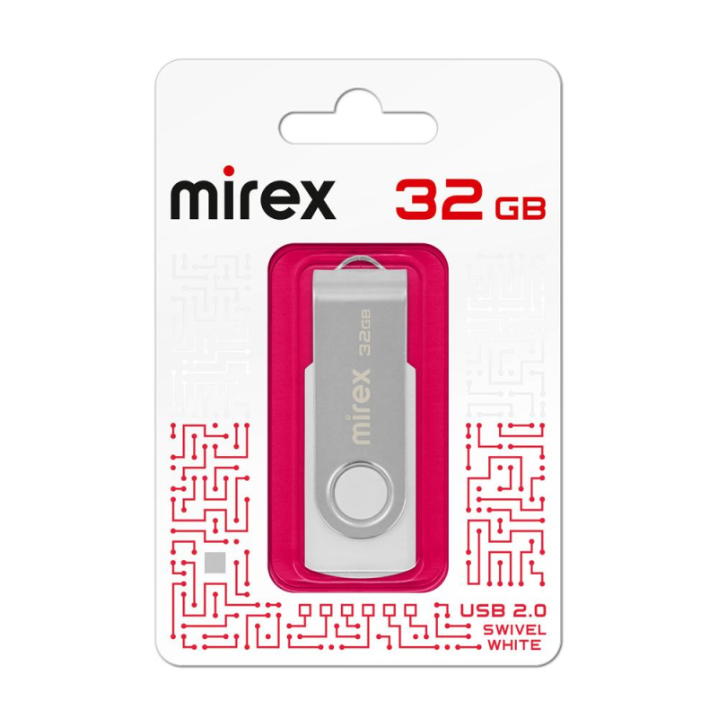 Флеш-память Mirex USB SWIVEL WHITE 32Gb (13600-FMUSWT32 ) - фото 4