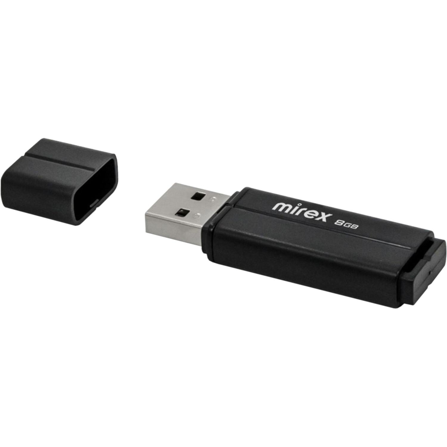 Флеш-память Mirex USB LINE BLACK 8Gb (13600-FMULBK08 ) - фото 2