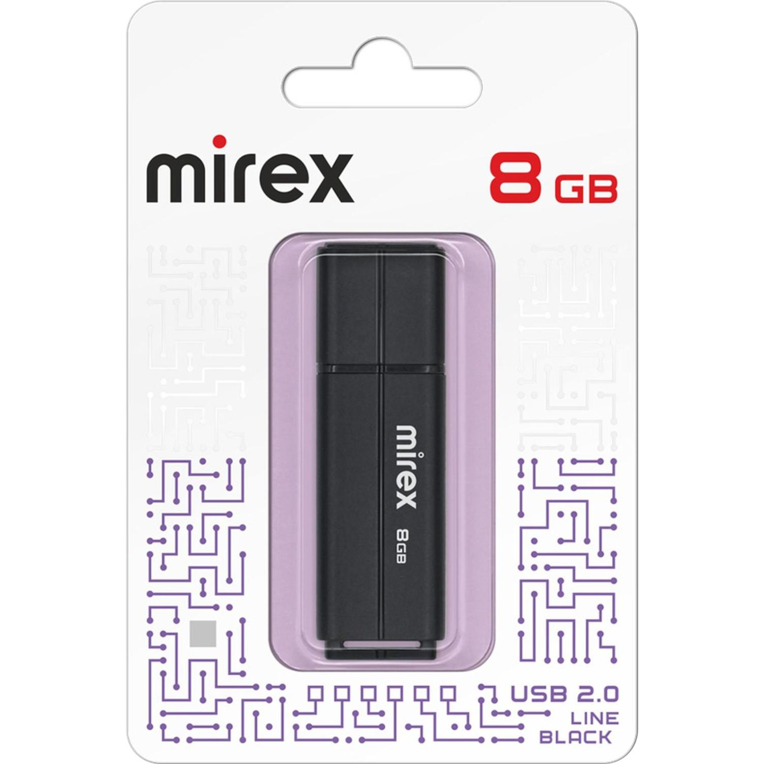 Флеш-память Mirex USB LINE BLACK 8Gb (13600-FMULBK08 ) - фото 3