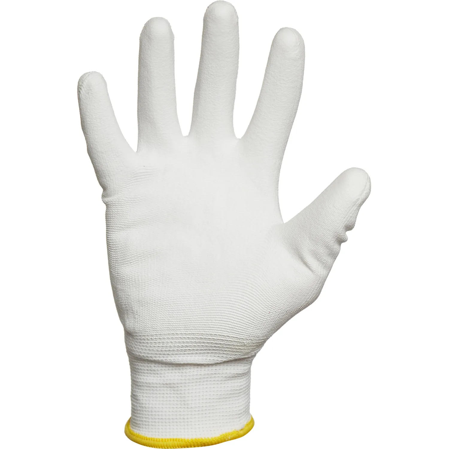 Перчатки защитные нейлоновые с полиуретановым покрытием белые размер 10 - фото 2