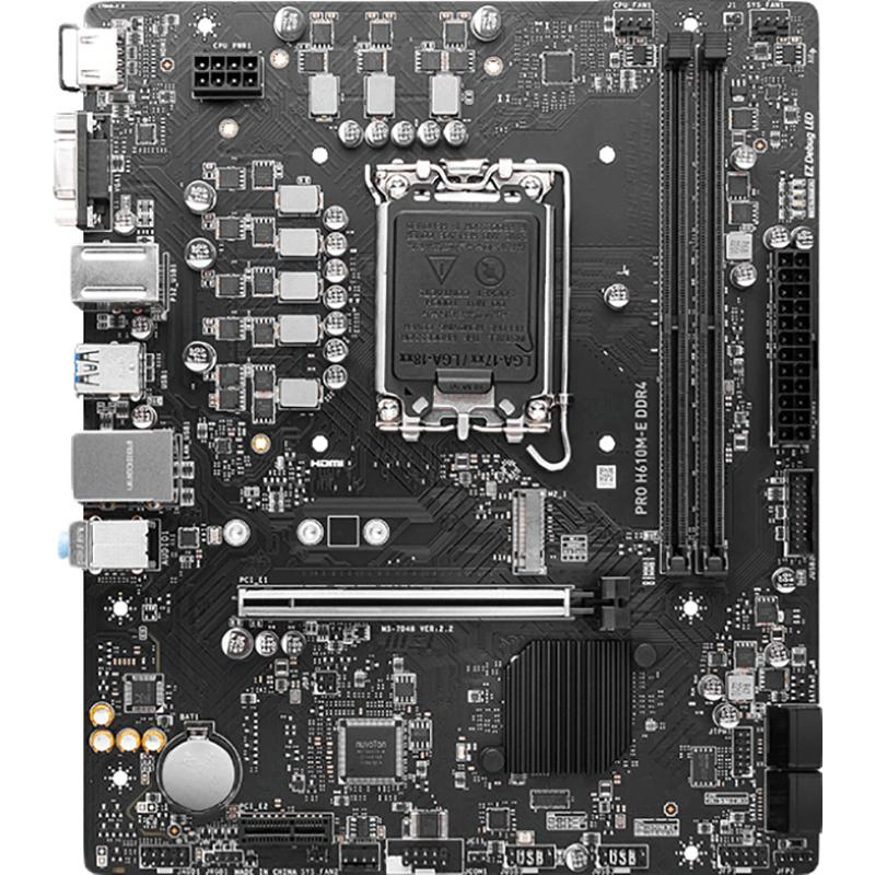 Материнская плата MSI PRO H610M-E DDR4, LGA 1700, Intel H610, mATX, Ret - фото 1