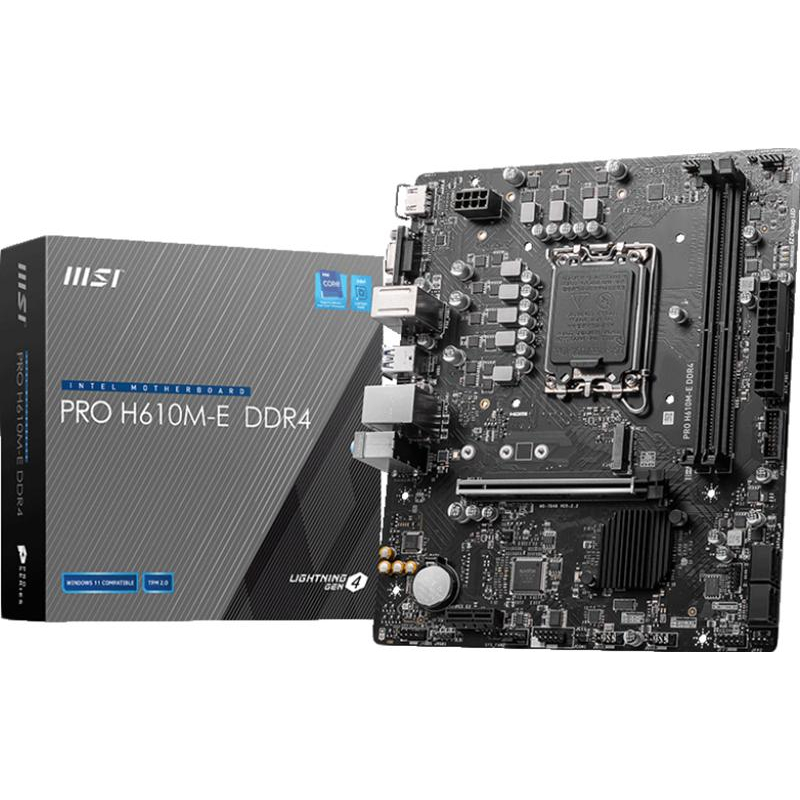 Материнская плата MSI PRO H610M-E DDR4, LGA 1700, Intel H610, mATX, Ret - фото 5