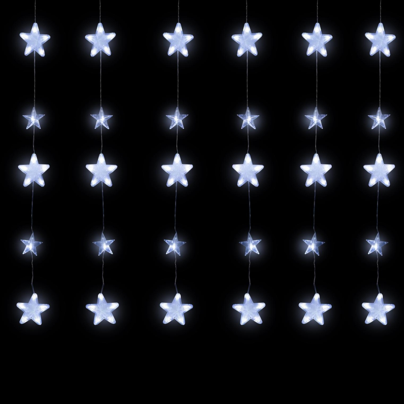 Гирлянда светодиодная Бахр 2.4x0.9м Звездоч,IP20,186LED,бел,8реж 4356974 - фото 1