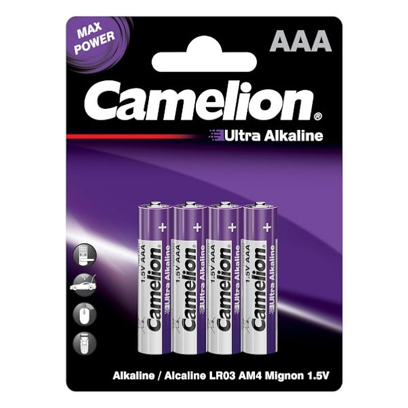 Батарейка Camelion Ultra 4шт/бл (LR03-BP4UT,  1.5В) (14985) - фото 1