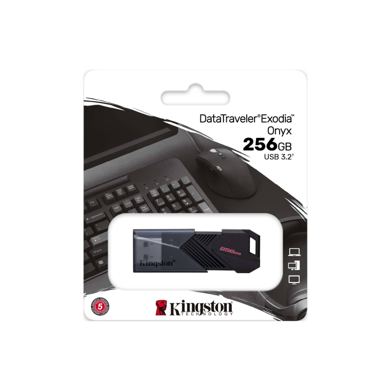 Флеш-память Kingston DataTraveler Exodia Onyx, 256GB USB 3.2 Gen 1 - фото 3